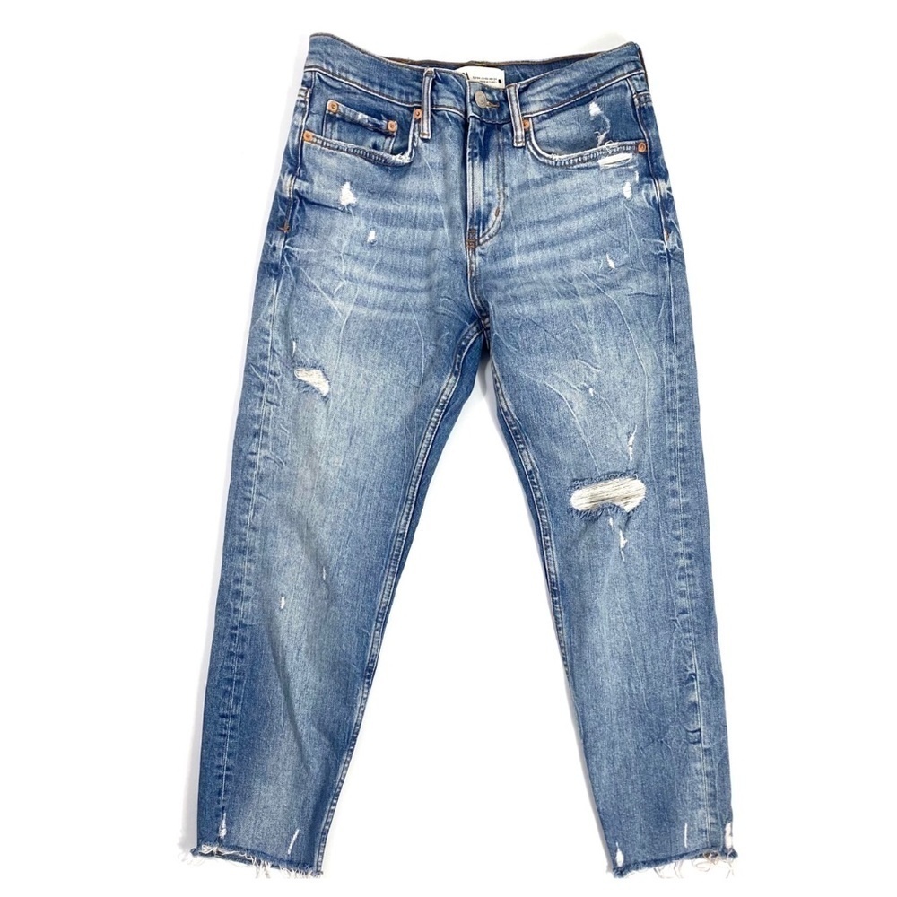 Zara The Slim Boyfriend Distressed Jeans Size 2
